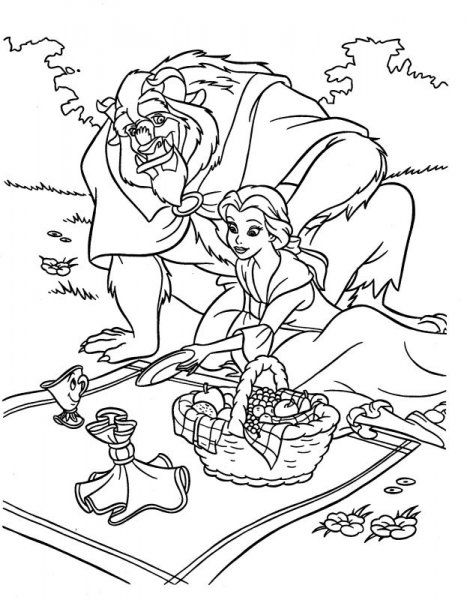 rub coloriages la belle et la bete